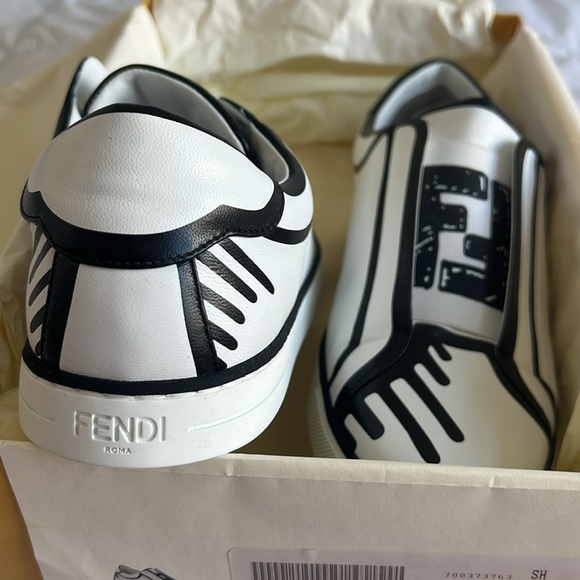 Fendi X Joshua Vides Edition Leather Sneakers - Picture 9 of 11